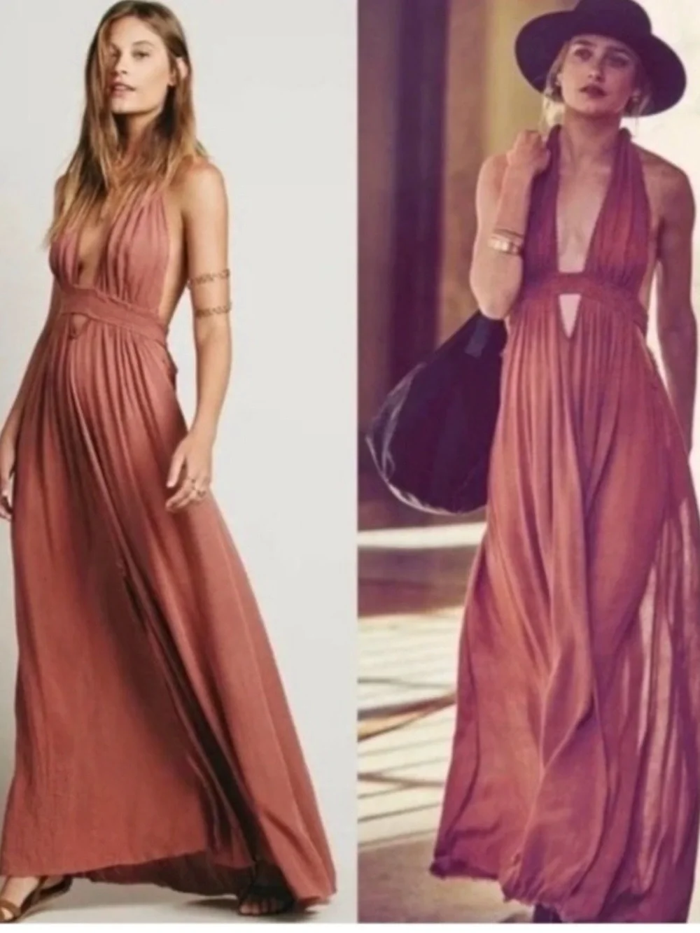 Free People Look into the Sun Halter Maxi Dress - Picture 5 of 14
